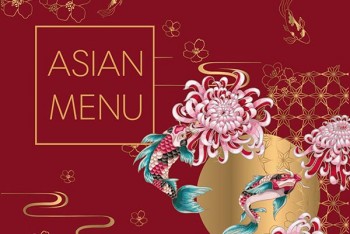 Asian menu в ресторане 